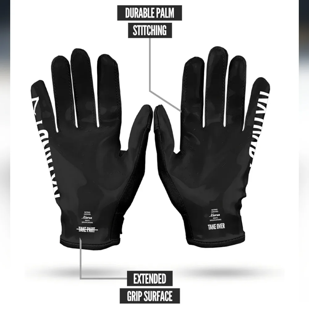 Black G1 Football Gloves NEW